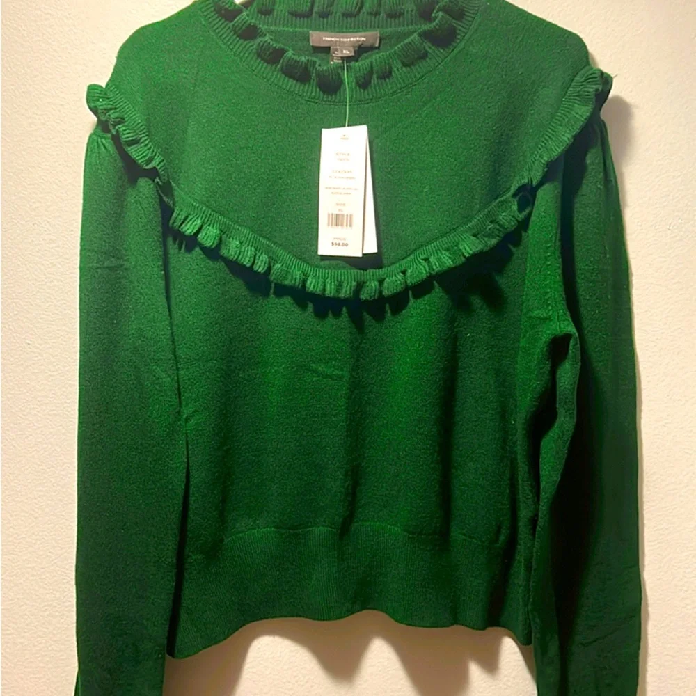 Green Ruffle Sweater - Picture 3 of 8